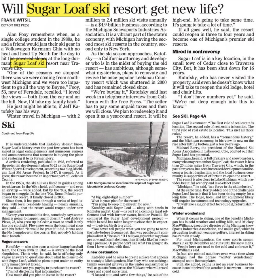 Sugar Loaf Resort - Nov 2016 Article On Possible Re-Development (newer photo)